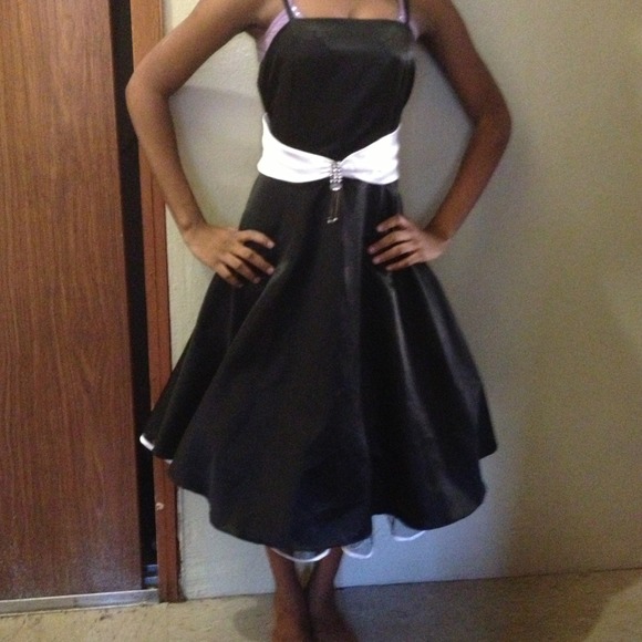 Black & white evening dress