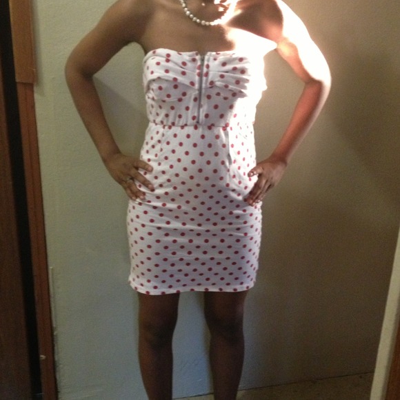 Red/white polka Dot dress