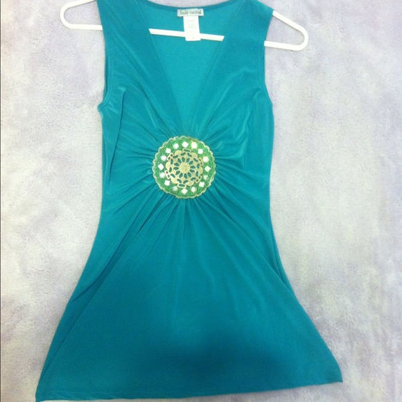 Teal green long shirt