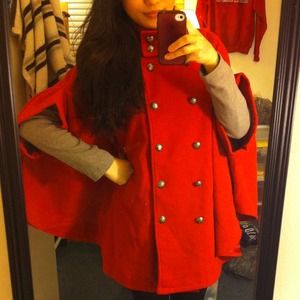Jackets & Coats - Red cape jacket Jackets & Coats - Red cape jacket