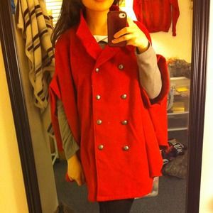 Jackets & Coats - Red cape jacket Jackets & Coats - Red cape jacket