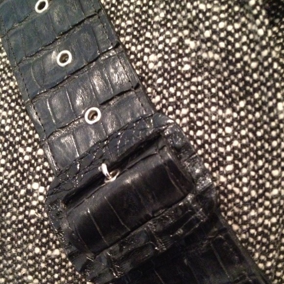 Original Parker Ochs Pod Black Croc Satchel - Picture 2 of 4