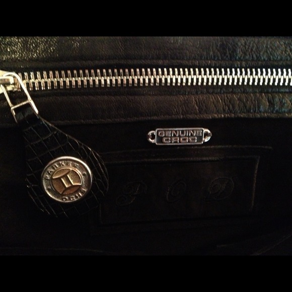 Original Parker Ochs Pod Black Croc Satchel - Picture 3 of 4