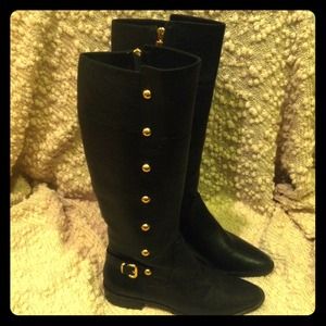 Kors by Michael Kors gold button boots