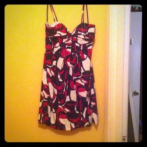 Dress with gold sequins