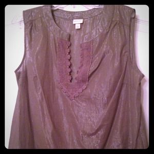 ❗Sold in bundle❗ grey blouse W/sparkle