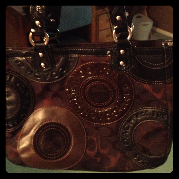 Authentic  patchwork coach purse