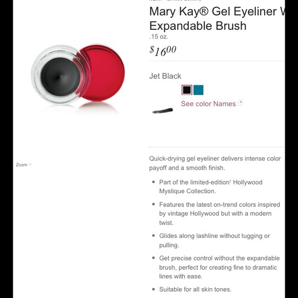 New Gel Eyeliner W/Brush Included (black & teal)