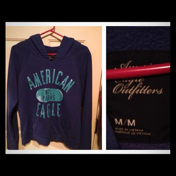 AMERICAN EAGLE ocean blue hoodie