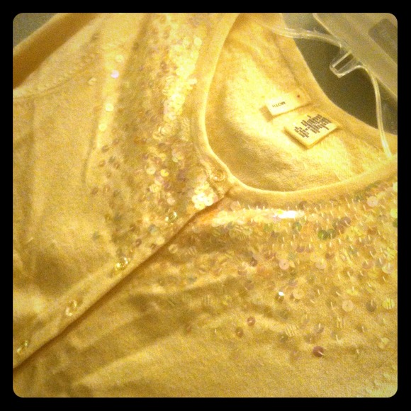 Sequin cream cardi