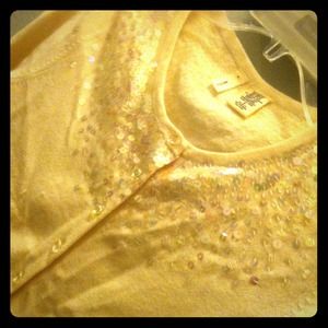 Sequin cream cardi