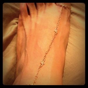 Gold Plated Bow Slave Chain Anklet