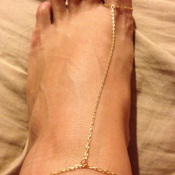 Dainty Gold Plated Slave Chain Anklet - Picture 1 of 4