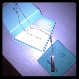 Tiffany & Co. 1837 Bar Pendent Necklace.