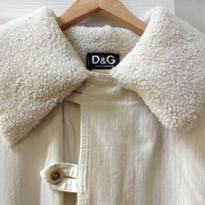 REDUCED D&G lamb fur winter coat sz 54