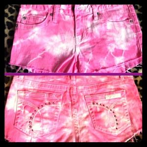 Calvin Klein Denim - RESERVED❤Pink tie dyed custom Calvin Klein shorts Calvin Klein Denim - RESERVED❤Pink tie dyed custom Calvin Klein shorts