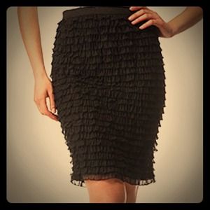 NWT Betsy Johnson black ruffle skirt
