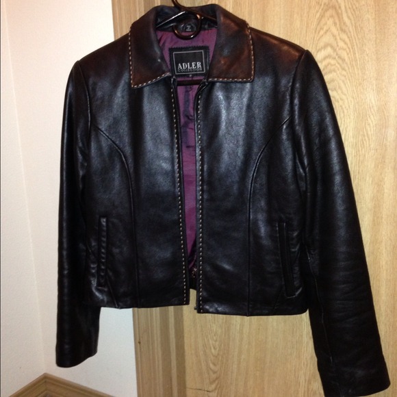 Black leather jacket
