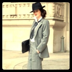 🎩NEW Sexy Black Felt Fedora Hat, Large