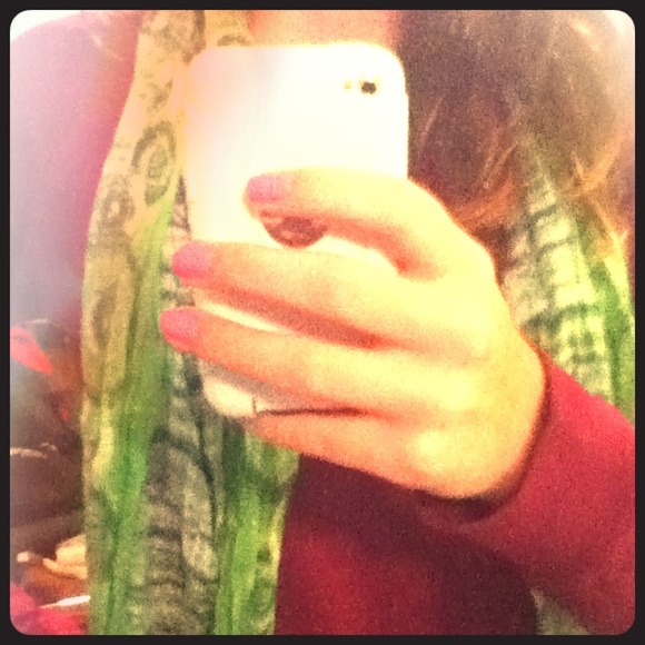 Geometric Green Scarf