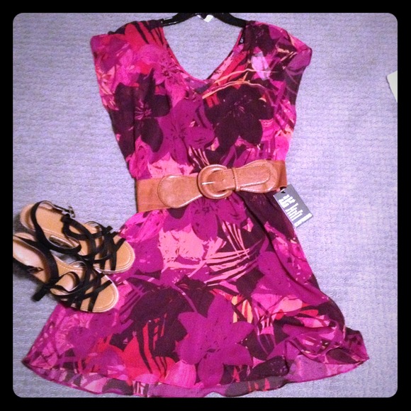 Pink floral express dress
