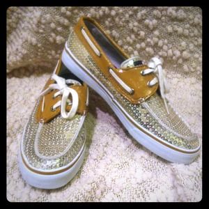 🎁reserved for kimbb Gold sparkle Sperry Top-Sider