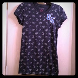 PINK blue printed tee