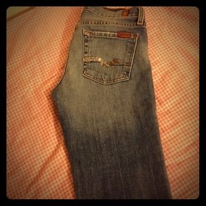 7's crystal pocket sz 24 ankle/crop pants
