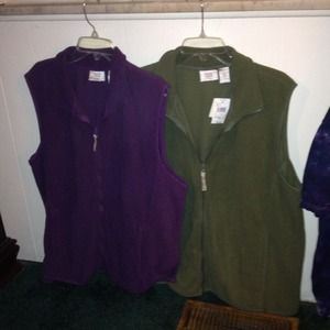 Vests. 1 berry and 1 a soft green
