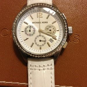 Michael Kors- white chronograph watch