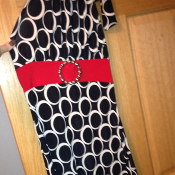 Black and white polka dot dress