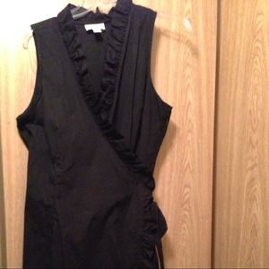 Black LOFT wrap dress