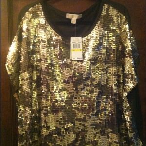 Michael Kors Tops - ⭕SOLD Michael Kors camo sequined top Michael Kors Tops - ⭕SOLD Michael Kors camo sequined top