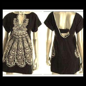 NWT Nanette Lepore Black Embroidered Career Dress