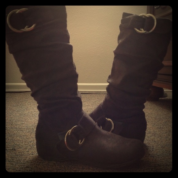 Gray boots