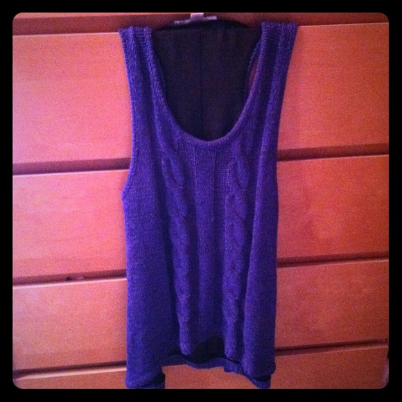 Knit & sheer tank top