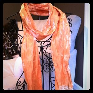 Shiny orange scarf
