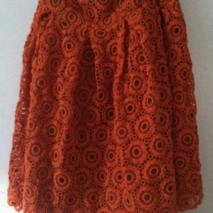 Anthropologie size 4 orange skirt NWT