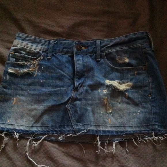 Denim mini skirt