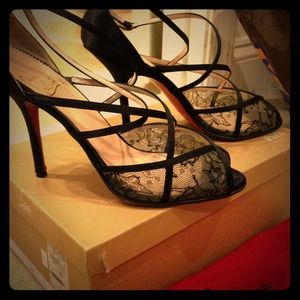 Christian Louboutin Shoes - Louboutin Vanitarita Crepe Satin Black Christian Louboutin Shoes - Louboutin Vanitarita Crepe Satin Black