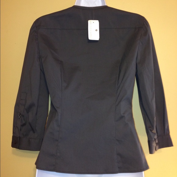 Authentic PRADA STRETCH COTTON BLOUSE TOP ITALY - Picture 2 of 2