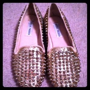 Gold Studded Steve Madden Flats