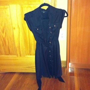 Adorable black dress with gold buttons by XOXO