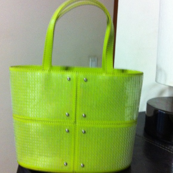 Tod's Handbags - Tods lime green small carry tote