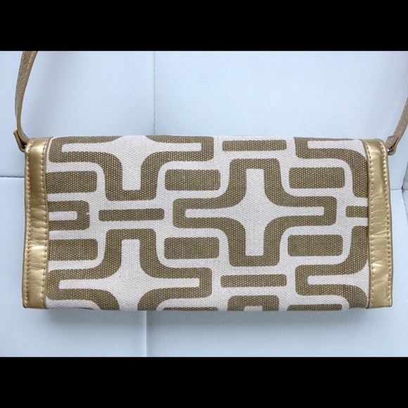 Handbag small fabric by Squared gold and off white - Picture 2 of 4