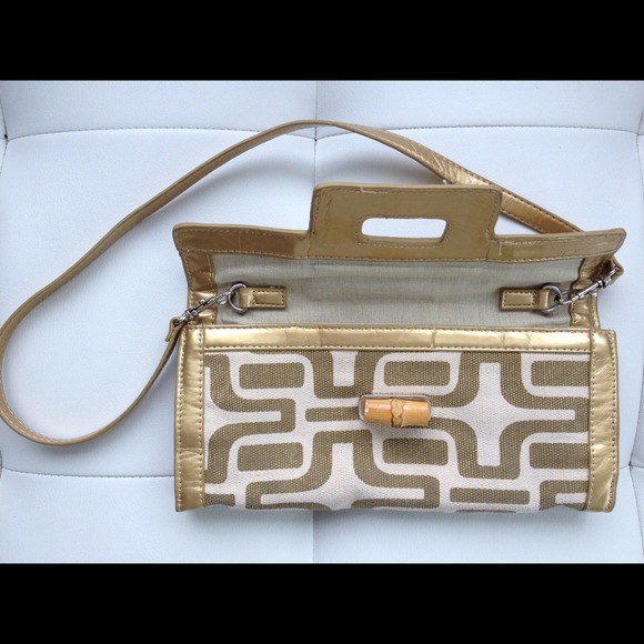 Handbag small fabric by Squared gold and off white - Picture 4 of 4