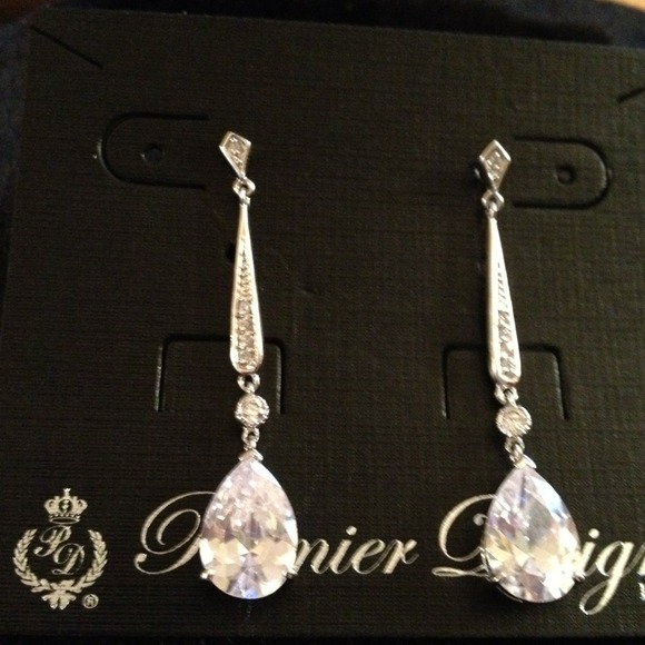 "Serenade" rhodium plated cubic zirconium
