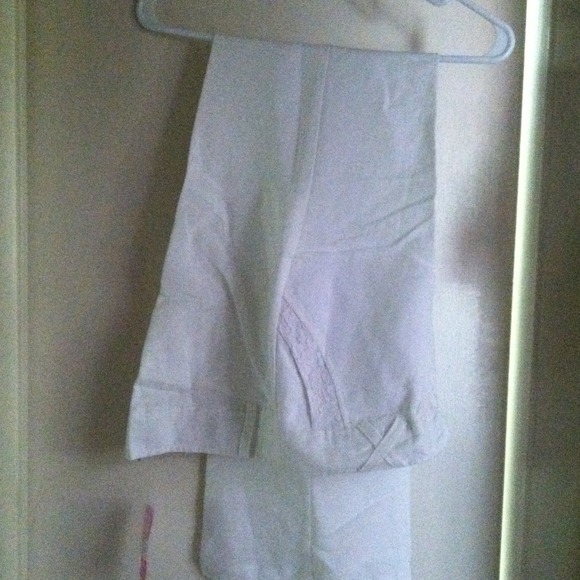 White linen pants