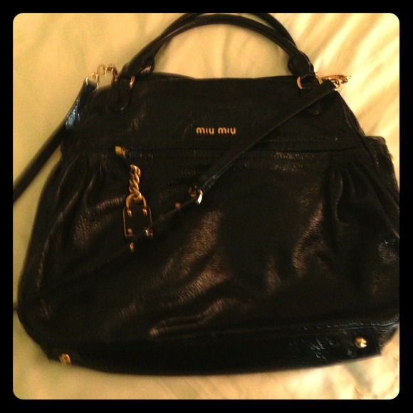 Miu miu Nappa Bowling Bag Black - Picture 1 of 3