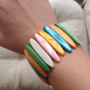 Stretch rainbow bracelet